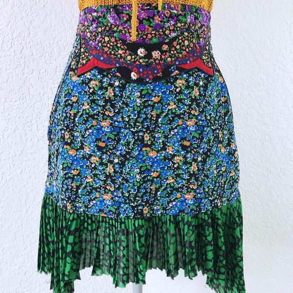 COACH FLORAL PATCHWORK MINI SKIRT 0 - Picture 6 of 8